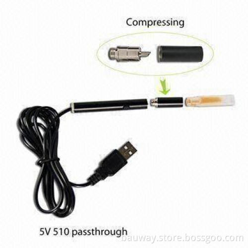 USB Electronic Cigarette with 510mAh Manual Battery, Extends Approximately Up to 60 Inches